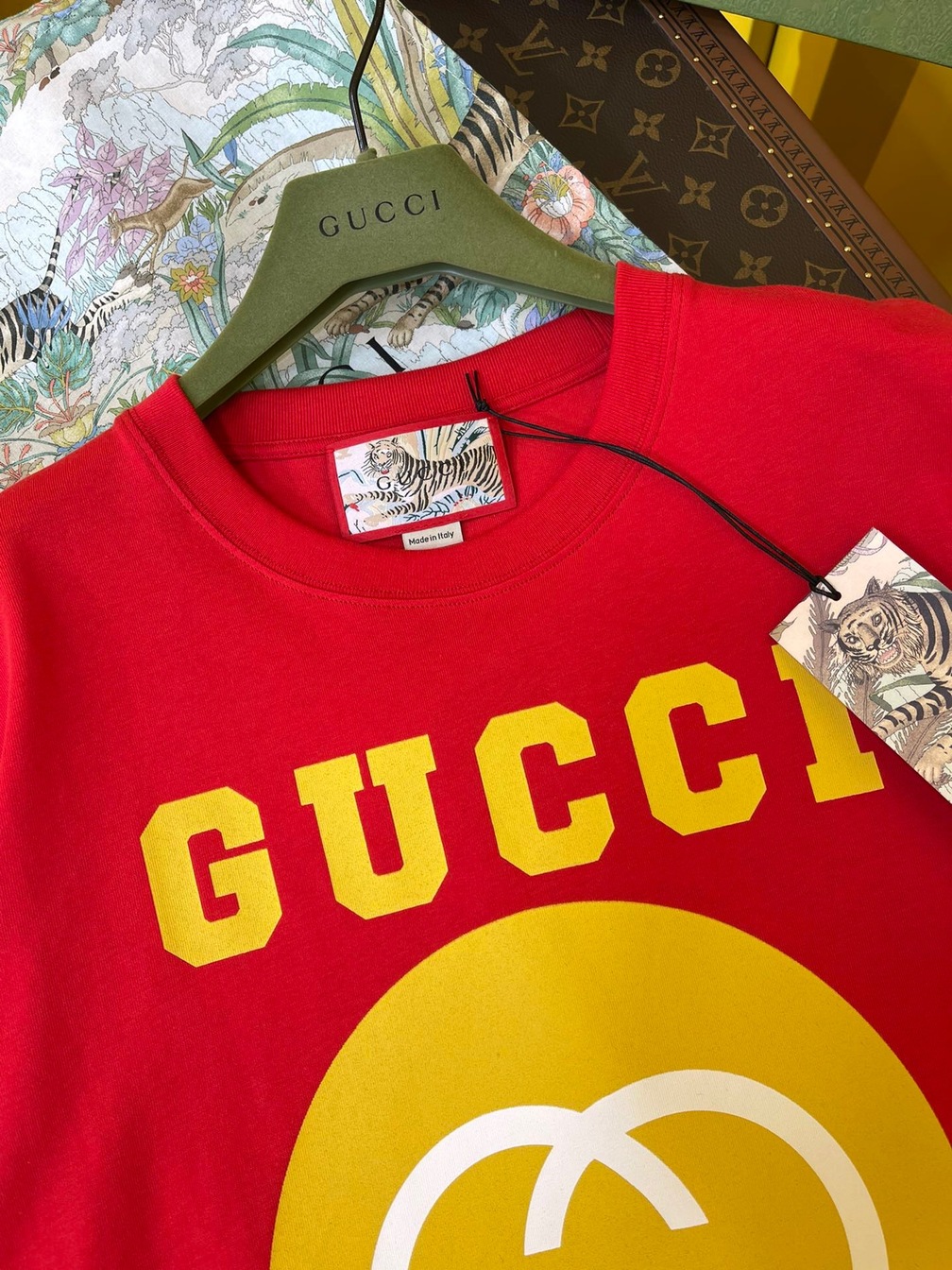 Tee Gucci Tiger Run Red Ss2022