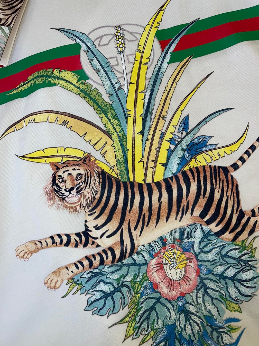 Tee Gucci Tiger Signature White Ss2022