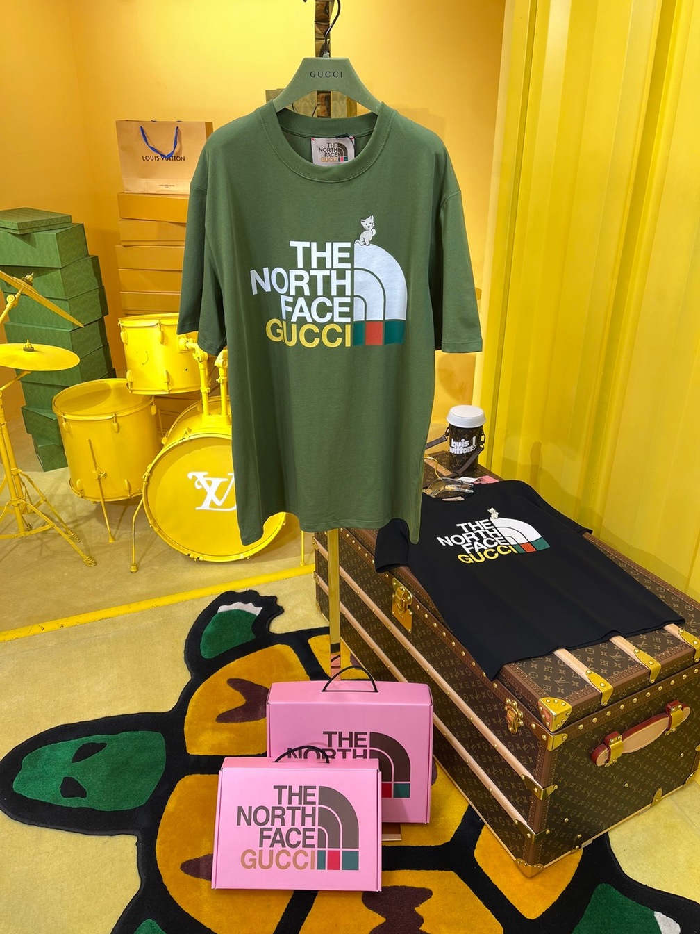 Tee Gucci X Tnf Cat Dark Green Ss2022