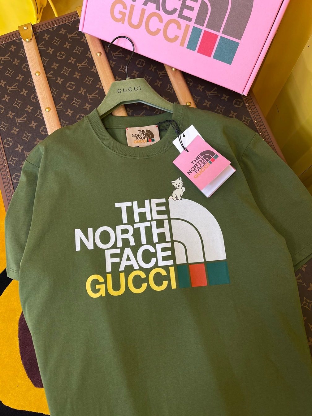 Tee Gucci X Tnf Cat Dark Green Ss2022