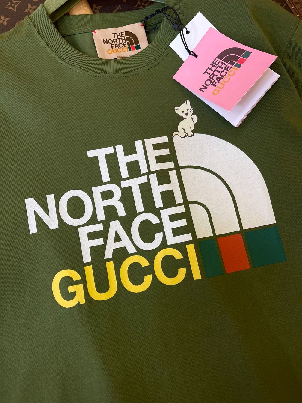 Tee Gucci X Tnf Cat Dark Green Ss2022