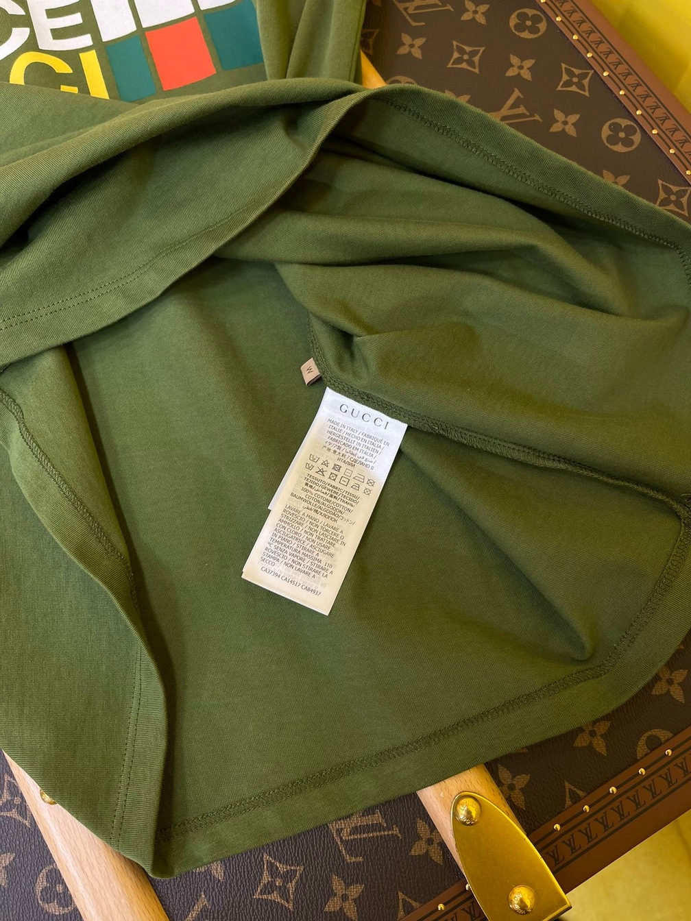 Tee Gucci X Tnf Cat Dark Green Ss2022