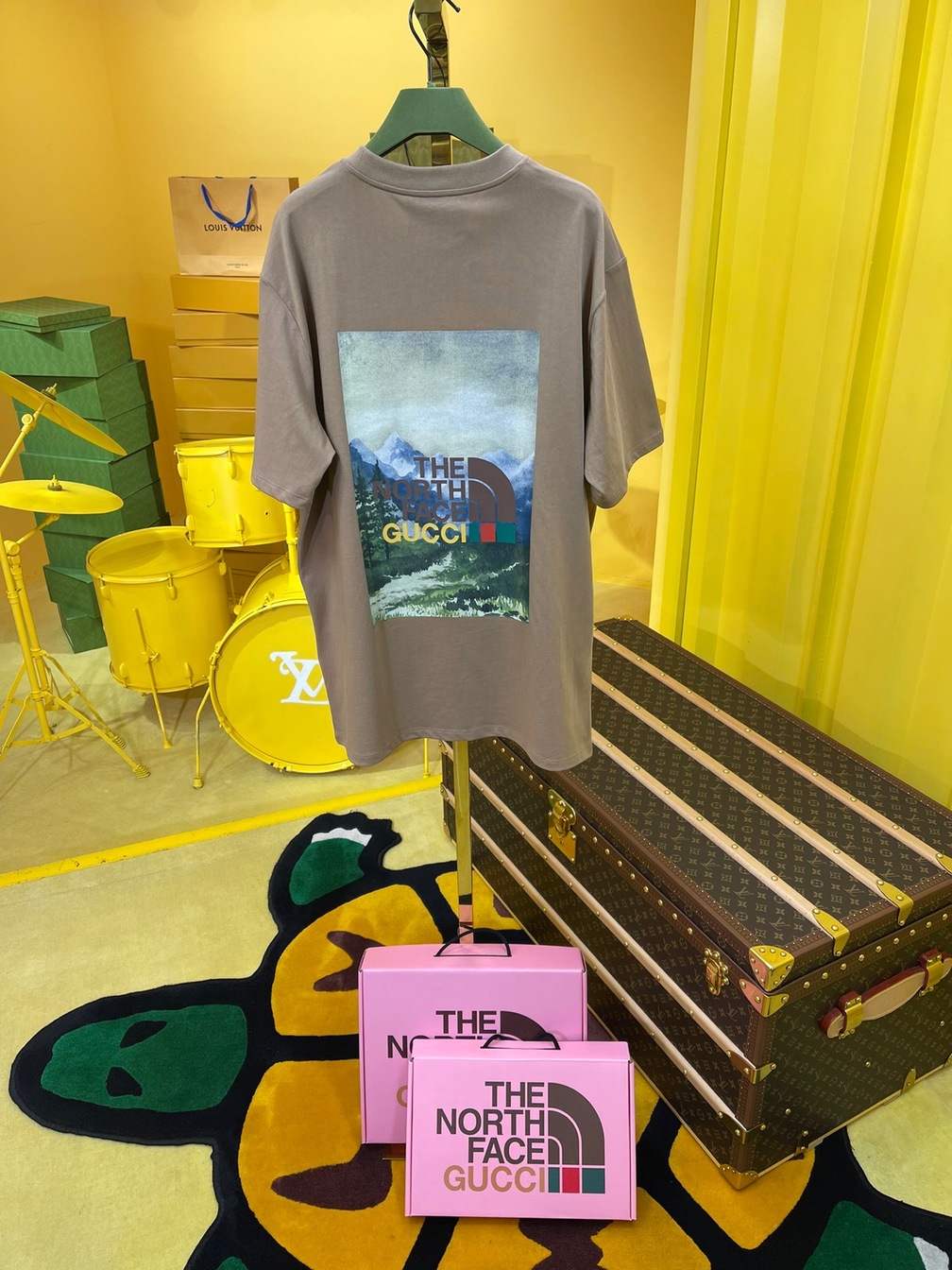 Tee Gucci X Tnf View Dark Beige Ss2022