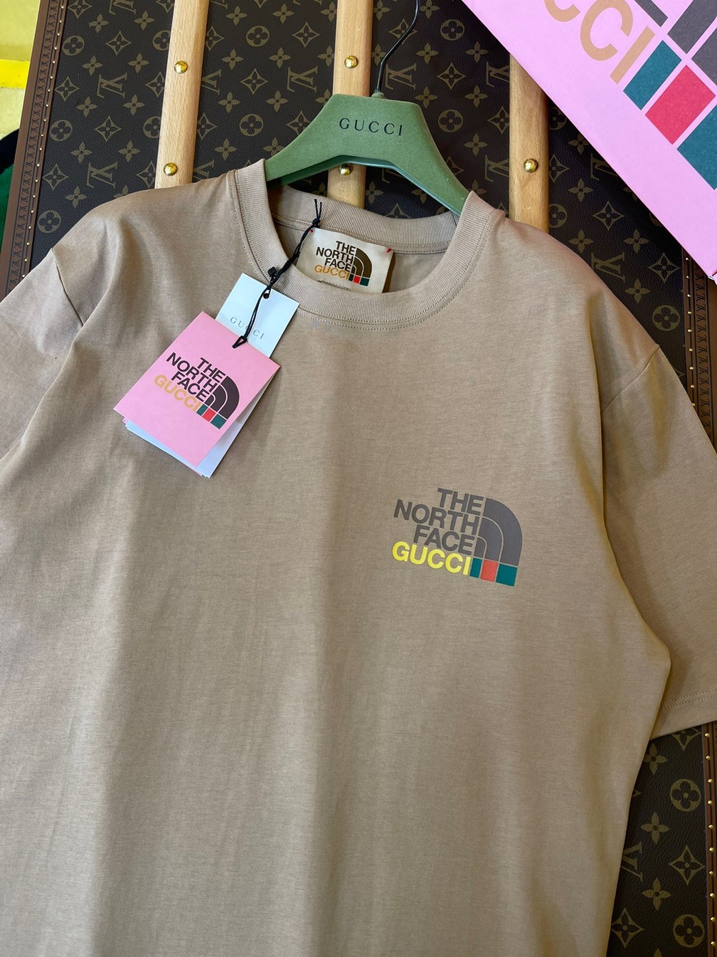 Tee Gucci X Tnf View Dark Beige Ss2022