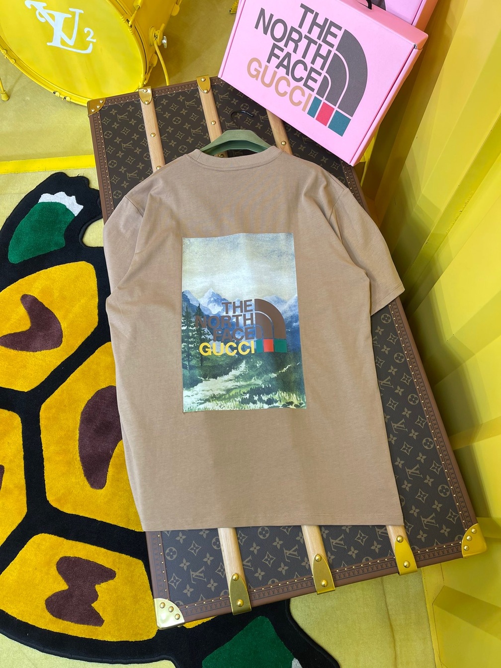Tee Gucci X Tnf View Dark Beige Ss2022
