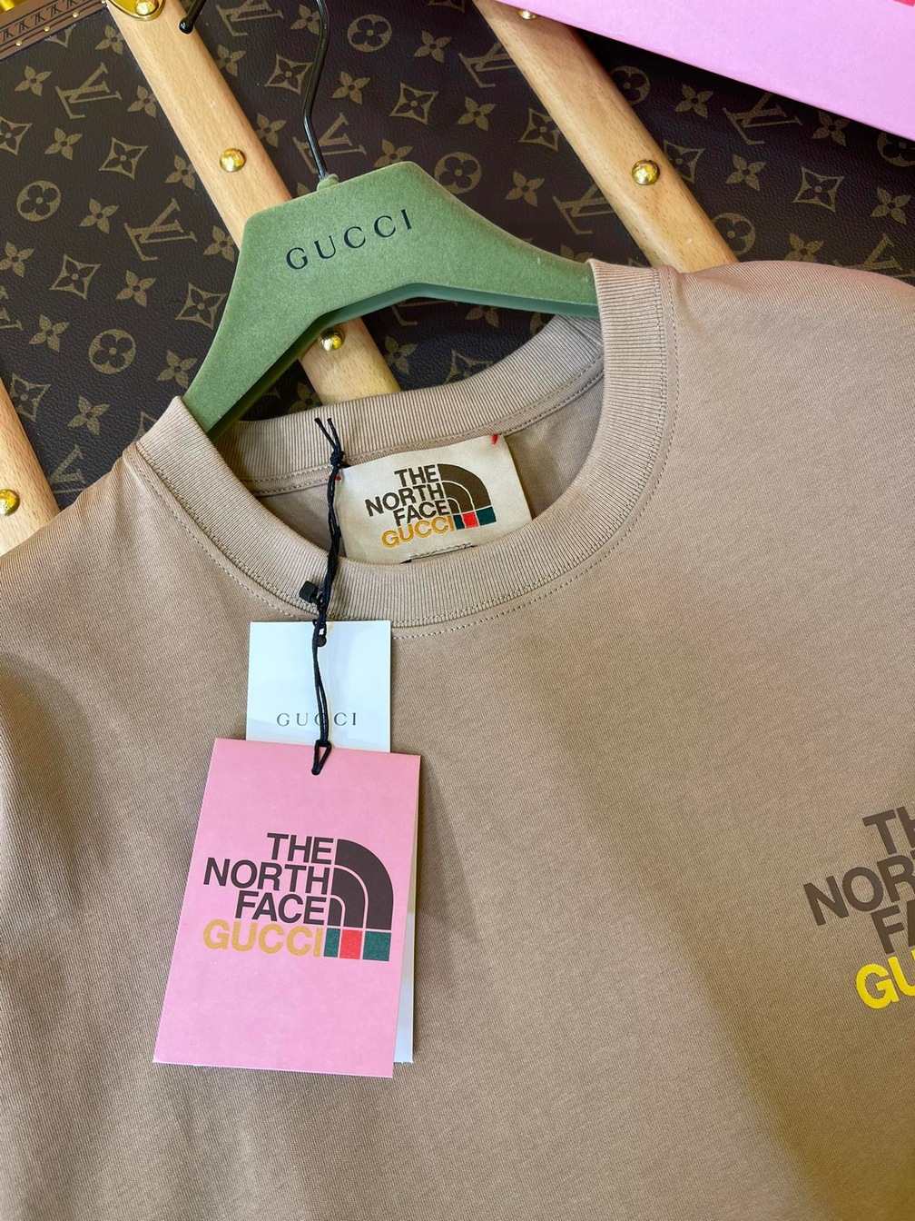 Tee Gucci X Tnf View Dark Beige Ss2022