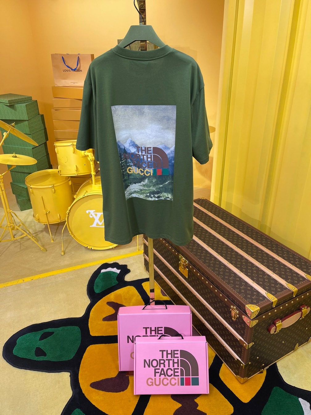 Tee Gucci X Tnf View Dark Green Ss2022