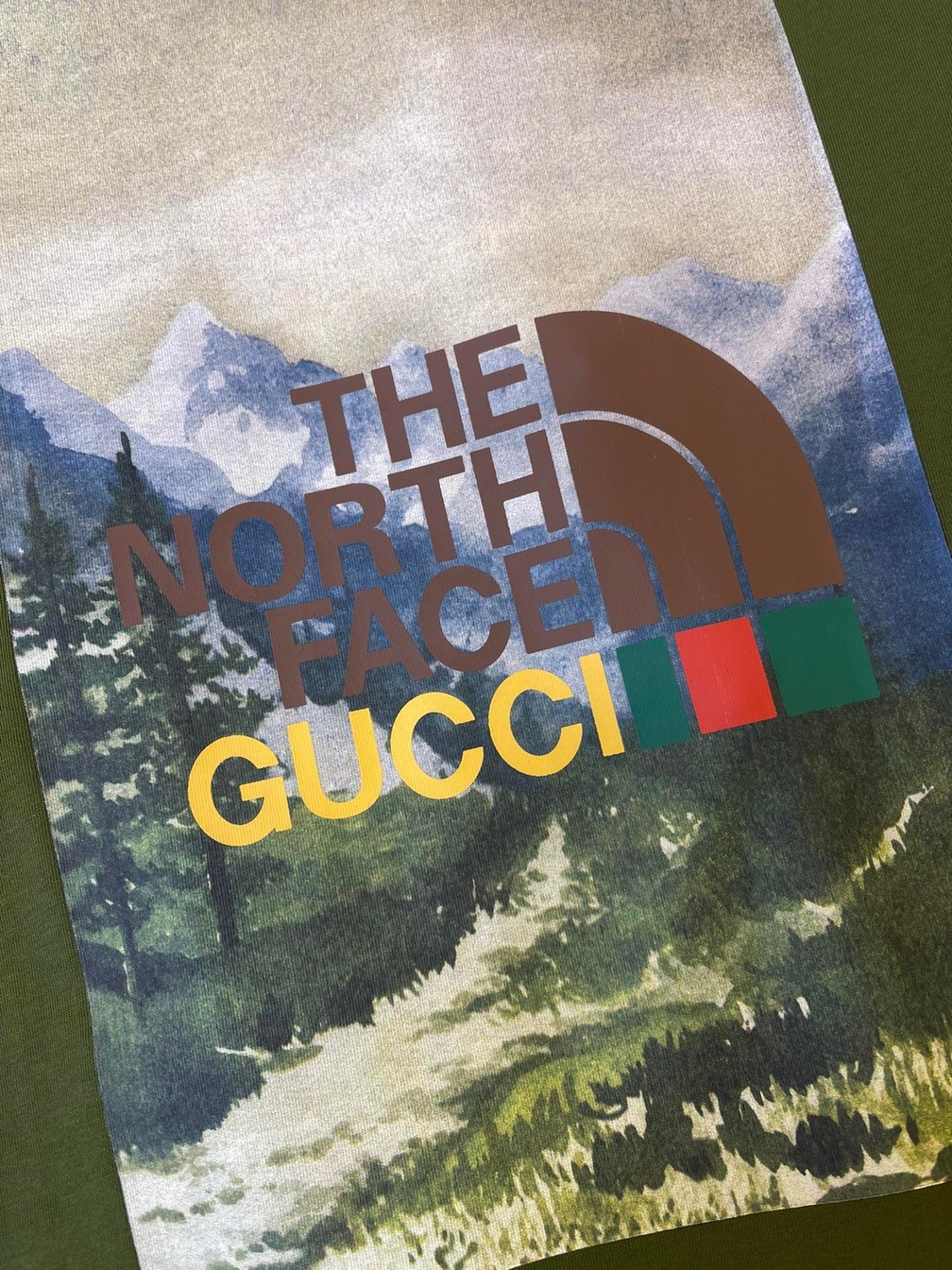 Tee Gucci X Tnf View Dark Green Ss2022