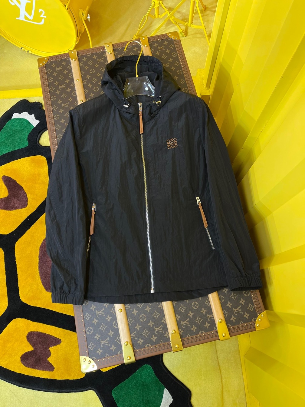 Jacket Loewe Black Zip Ss2022