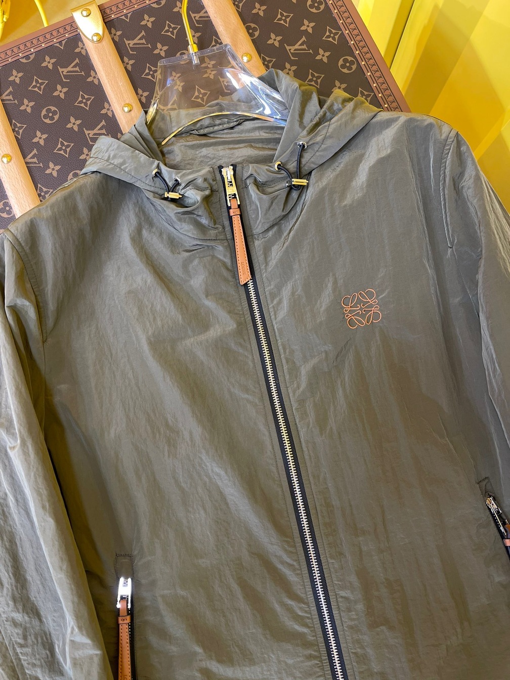 Jacket Loewe Dark Green Zip Ss2022
