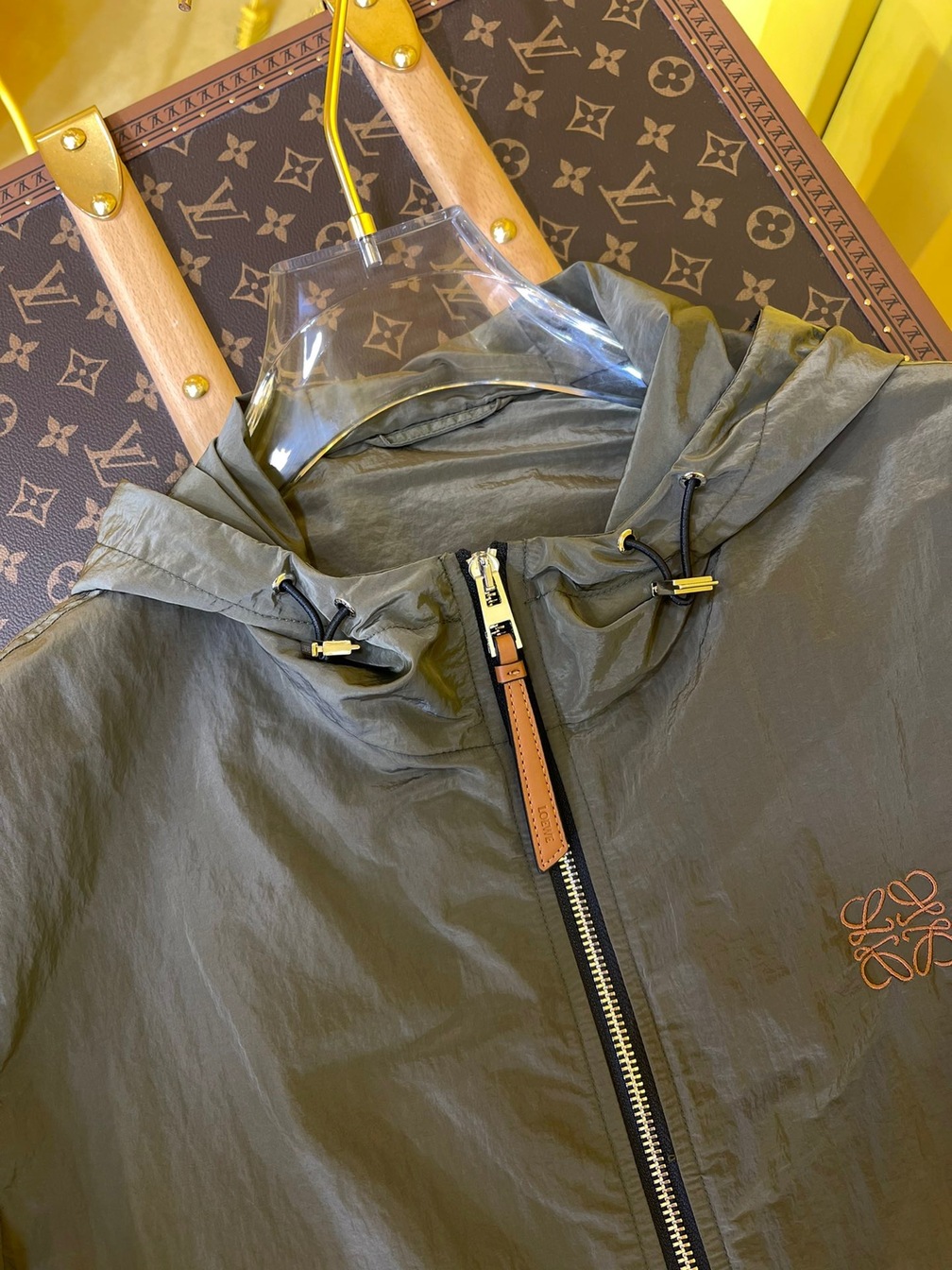 Jacket Loewe Dark Green Zip Ss2022