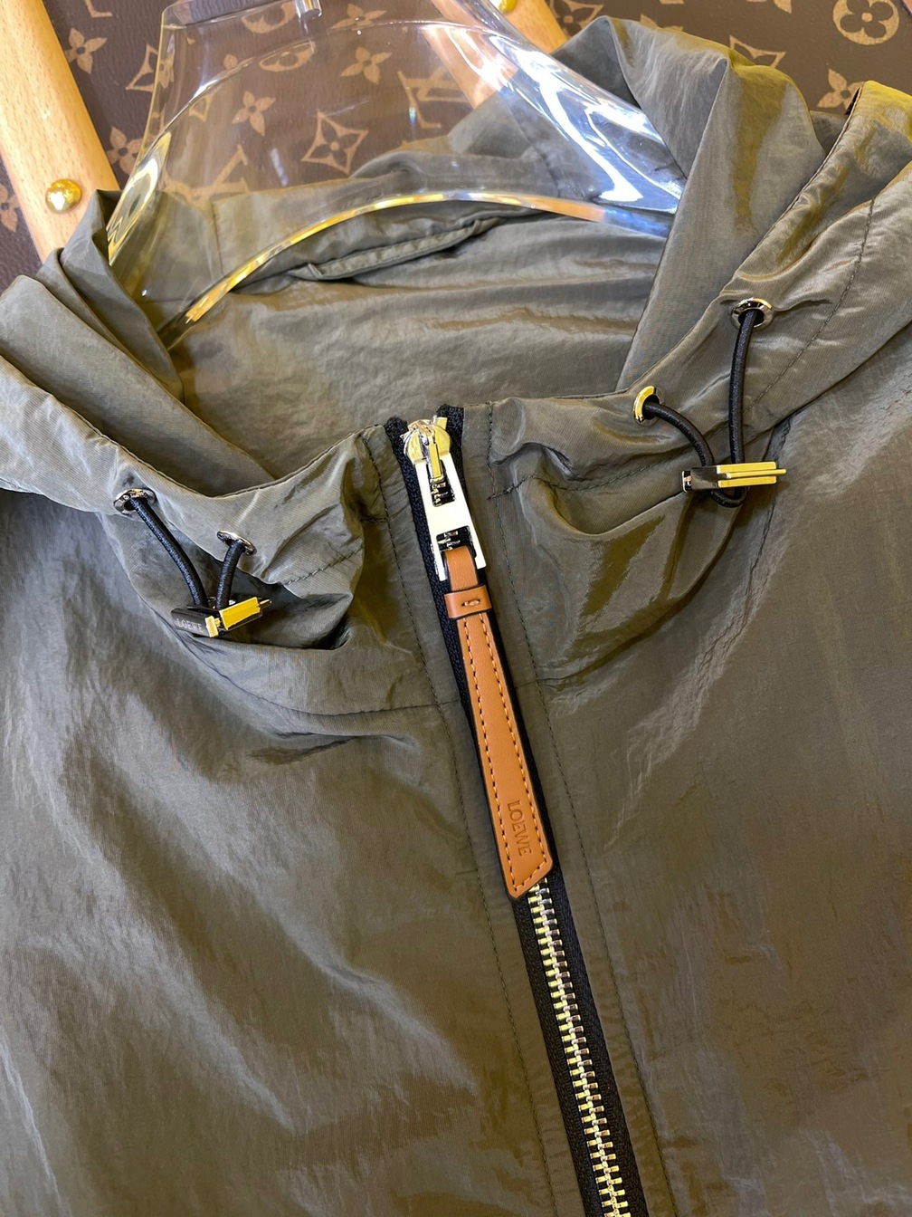 Jacket Loewe Dark Green Zip Ss2022