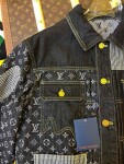 Jacket Lv Denim Check Dark Blue Ss222