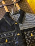 Jacket Lv Denim Check Dark Blue Ss222