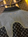 Jacket Lv Denim Check Dark Blue Ss222