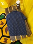 Polo Lv Monogram Navy Blue Ss2022