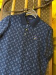 Polo Lv Monogram Navy Blue Ss2022