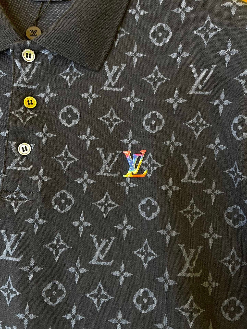 Polo Lv Monogram Navy Blue Ss2022