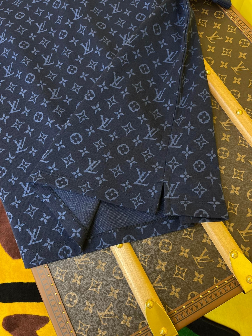 Polo Lv Monogram Navy Blue Ss2022