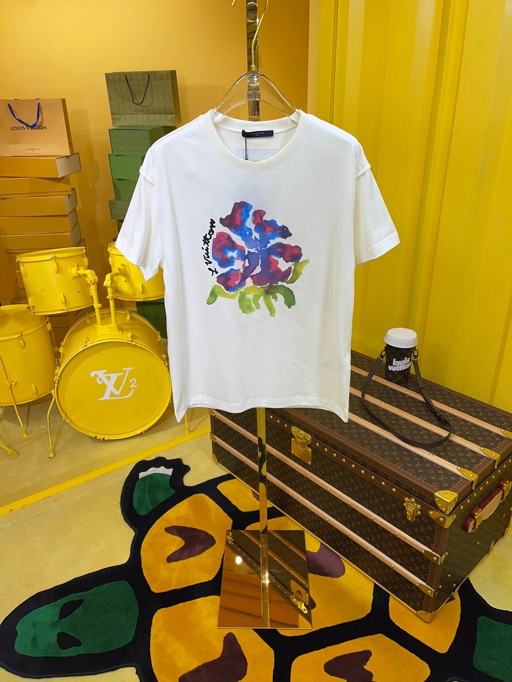 Tee Lv Flower White Ss2022