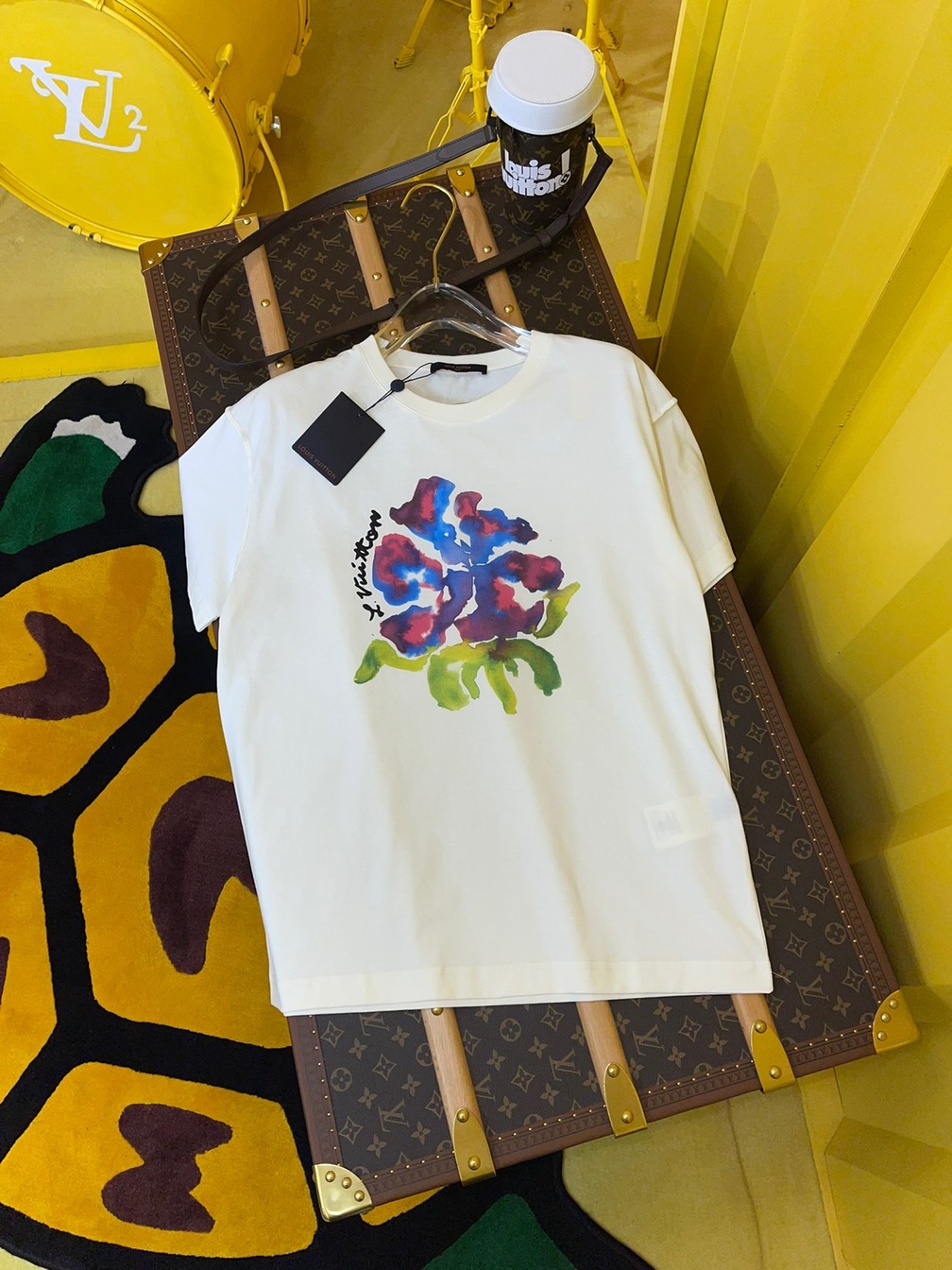 Tee Lv Flower White Ss2022