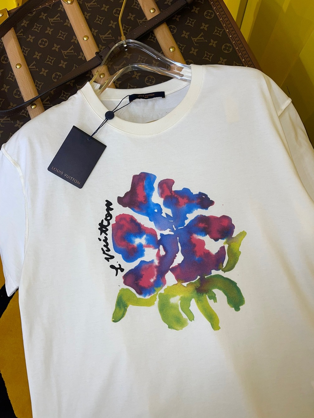Tee Lv Flower White Ss2022