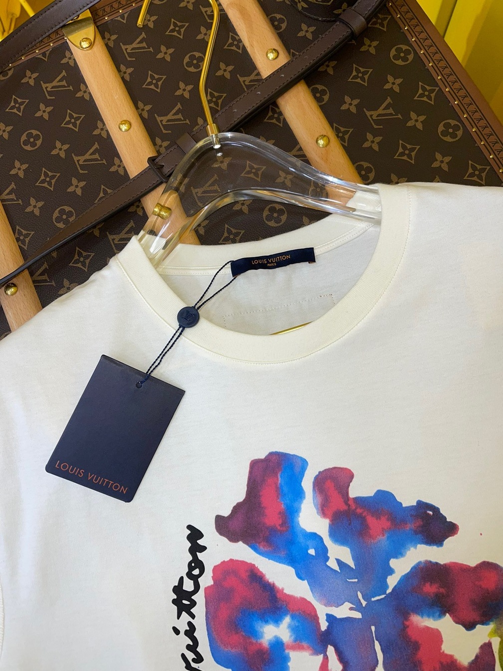 Tee Lv Flower White Ss2022