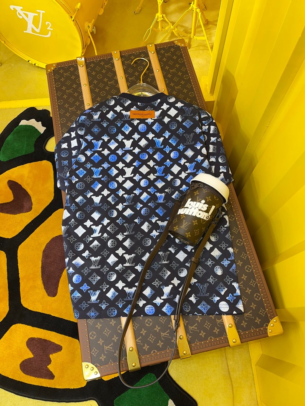 Tee Lv Mono Blue Black Ss2022