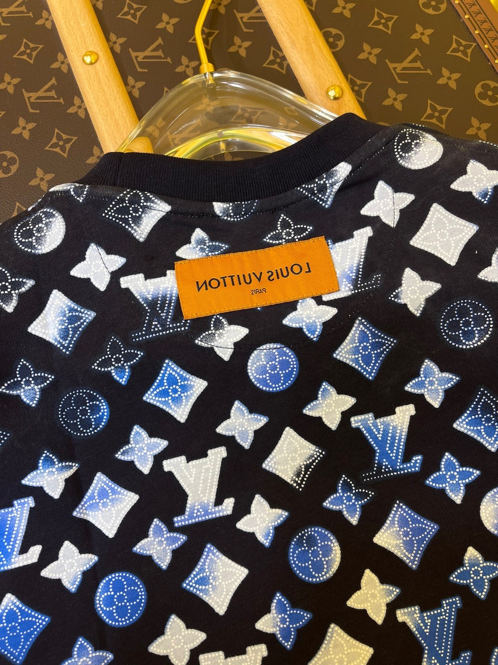 Tee Lv Mono Blue Black Ss2022