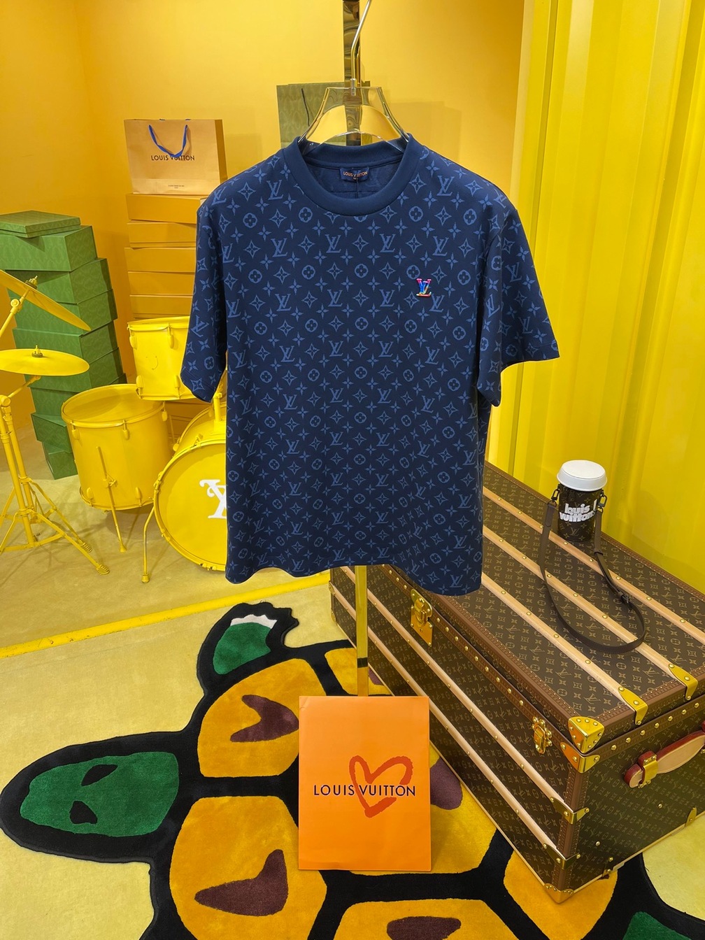 Tee Lv Monogram Navy Blue Ss2022