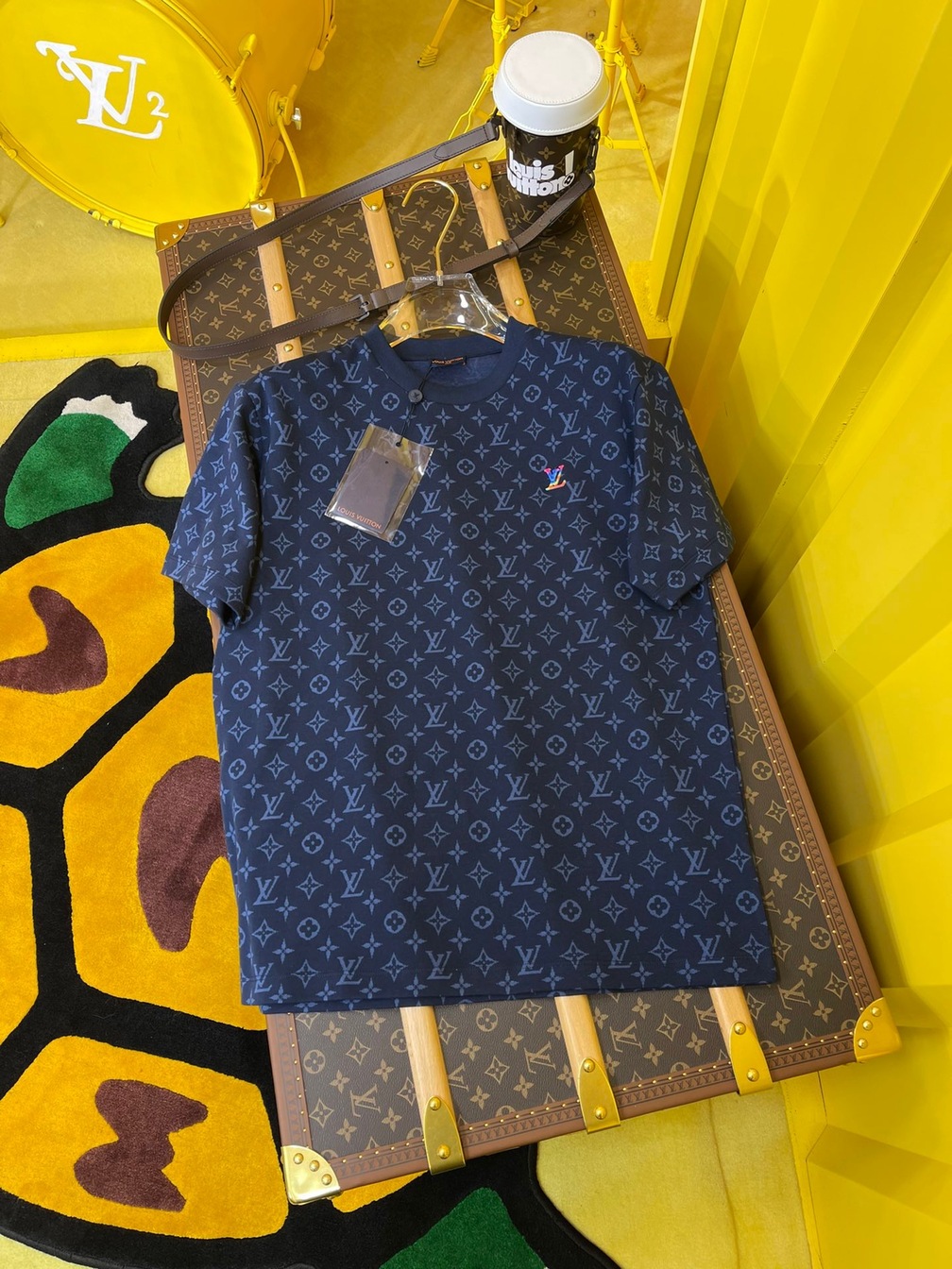 Tee Lv Monogram Navy Blue Ss2022