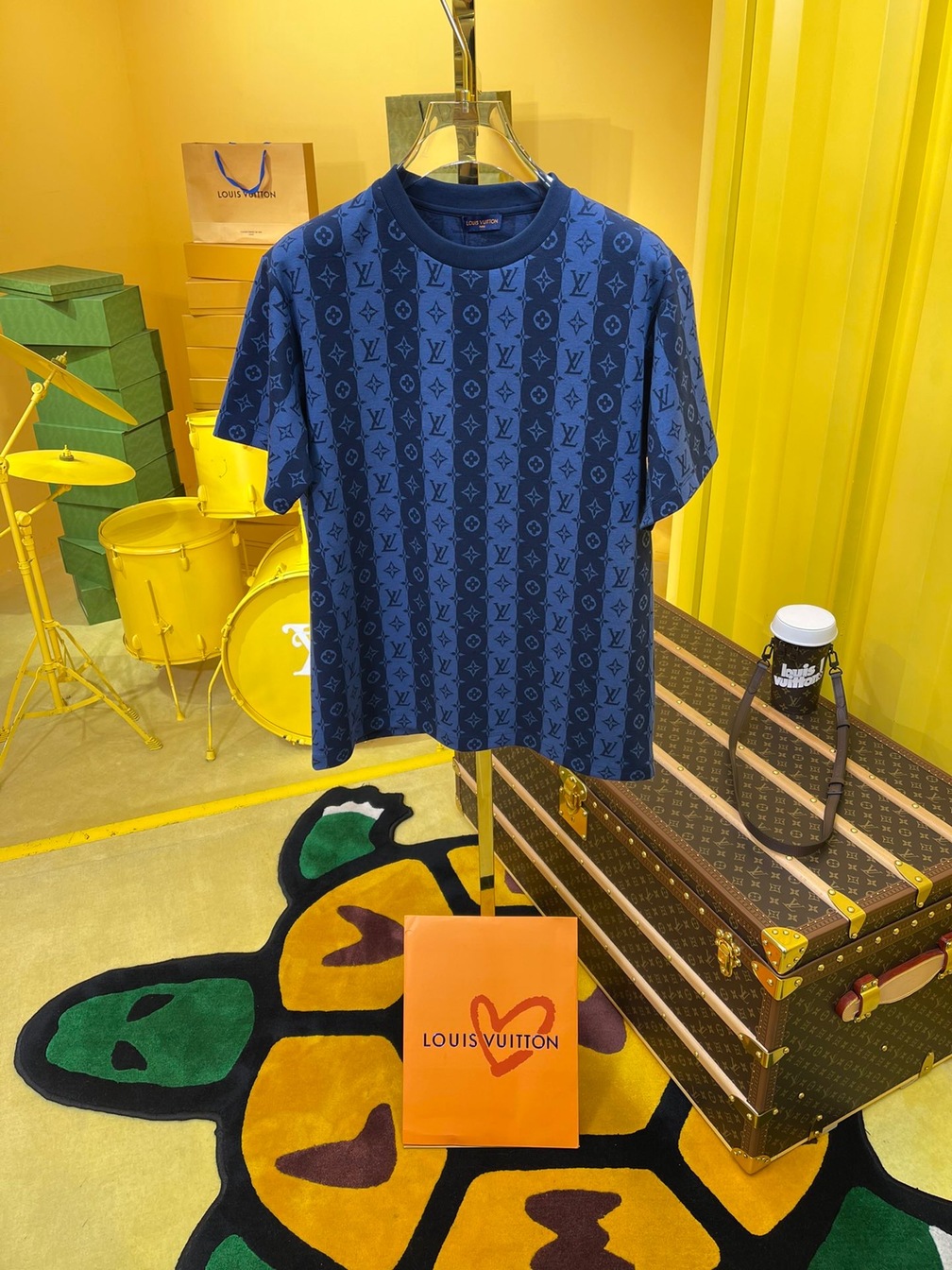 Tee Lv Stripe Navy Blue Ss2022