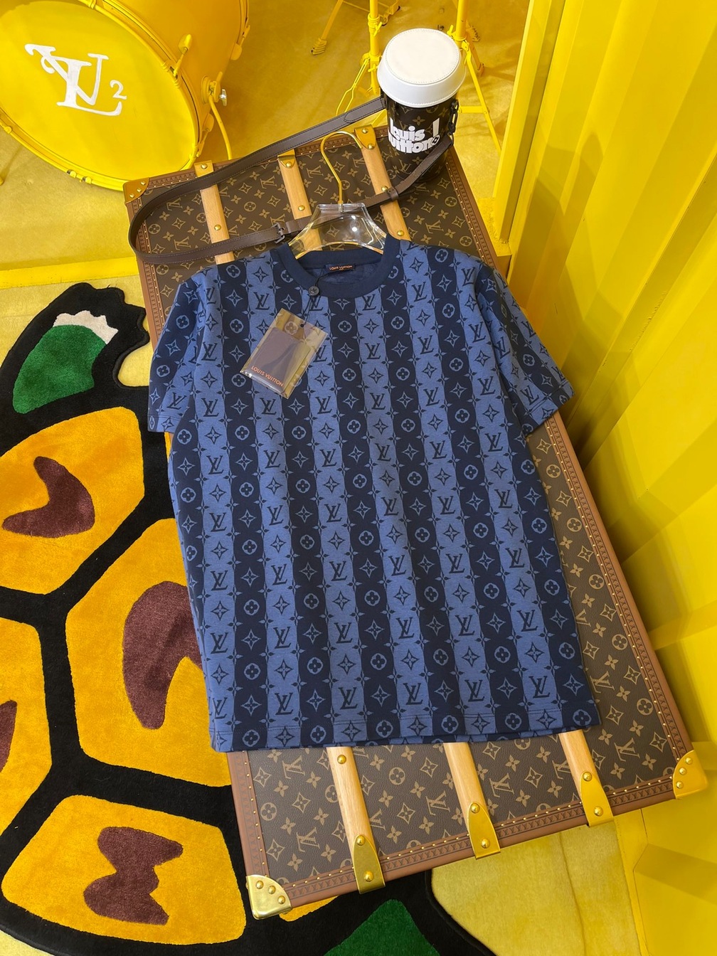 Tee Lv Stripe Navy Blue Ss2022