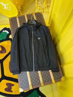 Jacket Prada Black Zip Ss2022