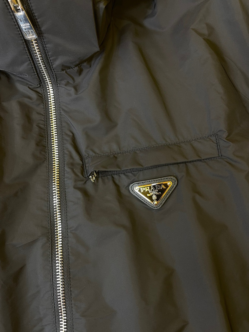 Jacket Prada Black Zip Ss2022
