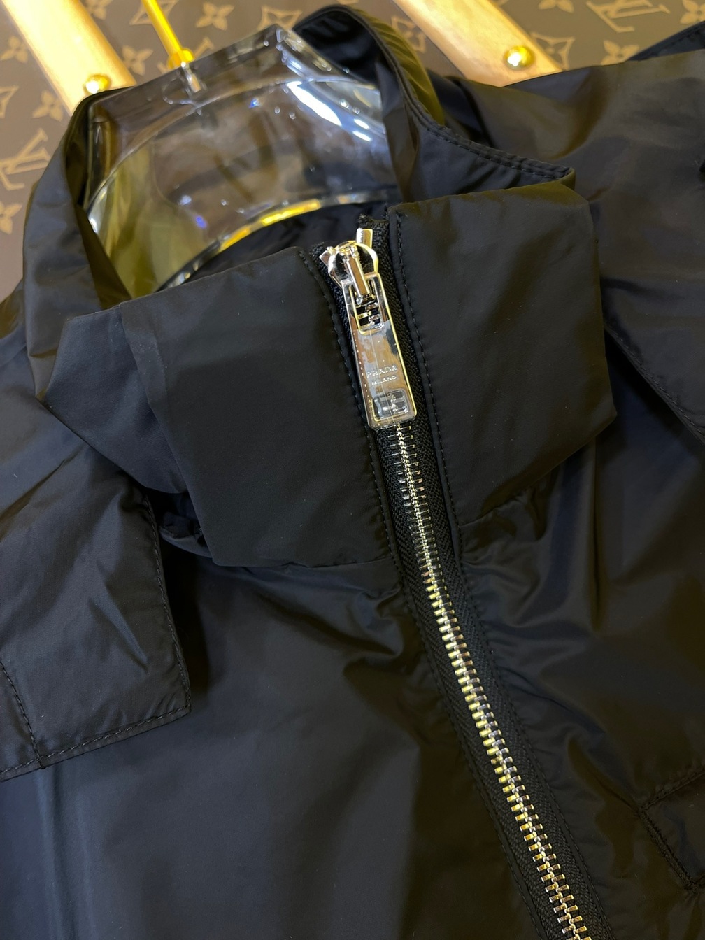 Jacket Prada Black Zip Ss2022