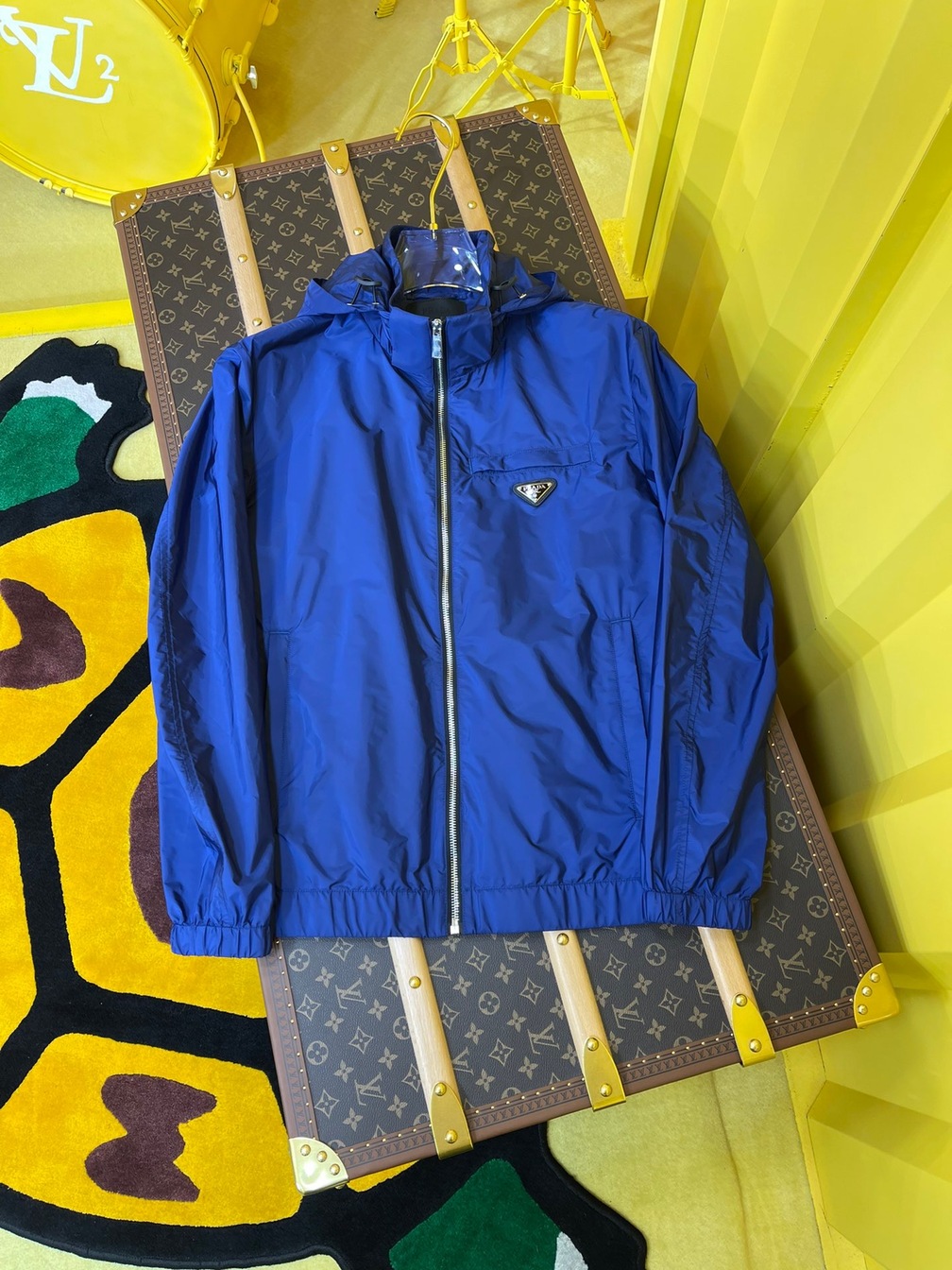Jacket Prada Ocean Blue Zip Ss2022