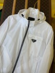 Jacket Prada White Zip Ss2022