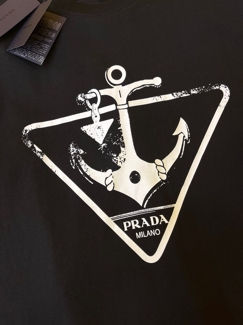Tee Prada Anchor Black Ss2022