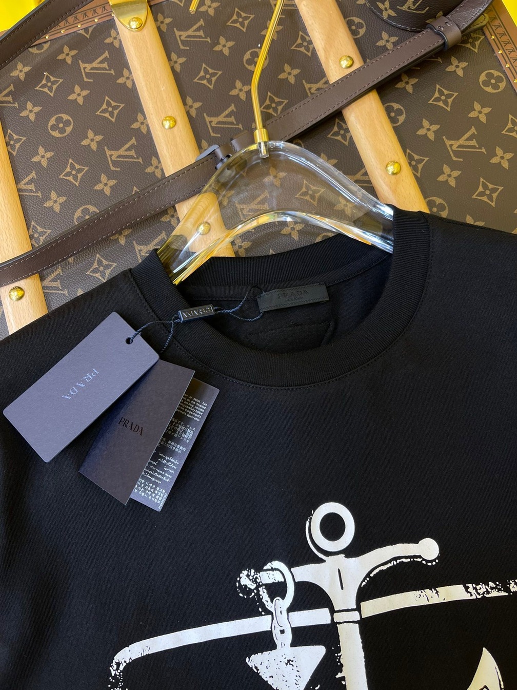 Tee Prada Anchor Black Ss2022