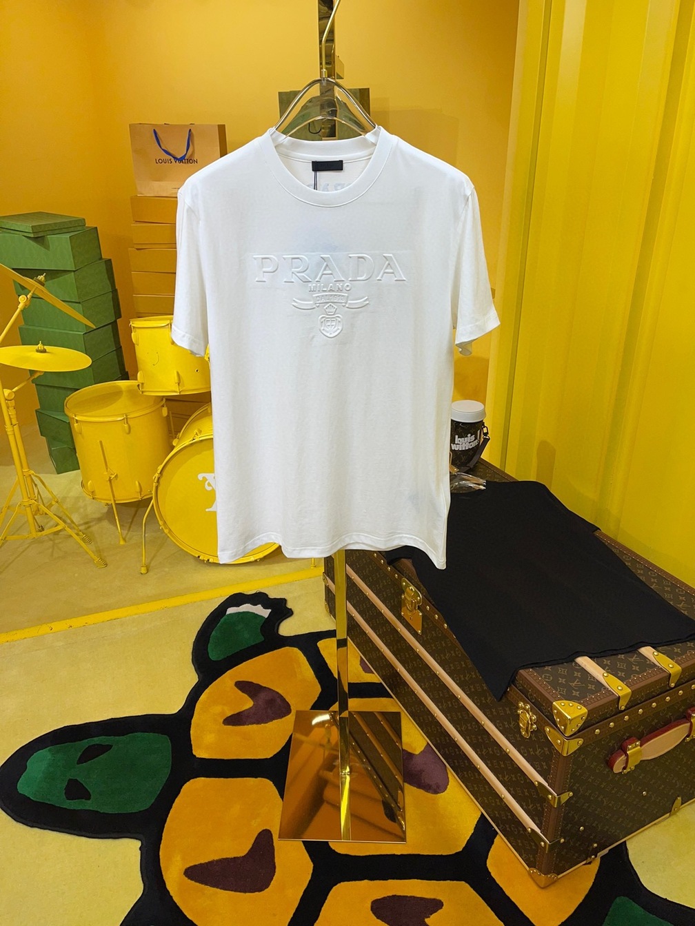 Tee Prada Logo 3d White Ss2022