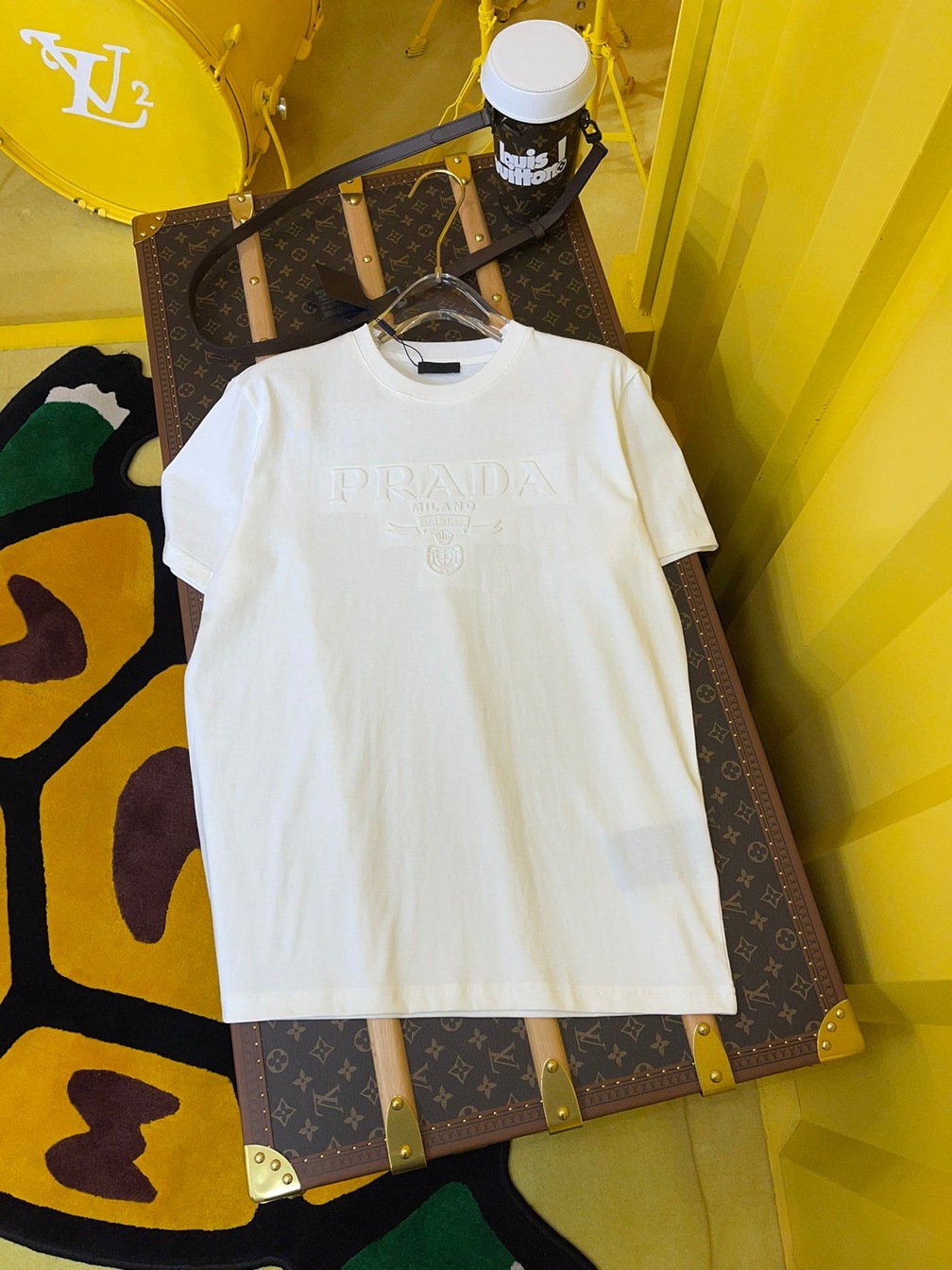 Tee Prada Logo 3d White Ss2022