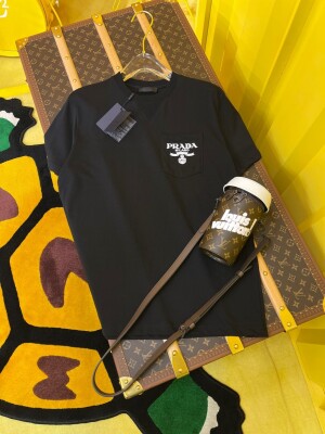Tee Prada Logo Black Ss2022