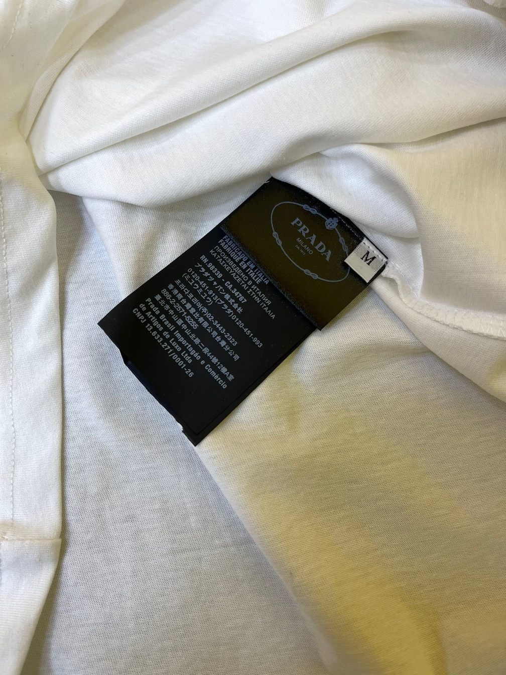 Tee Prada Logo White Ss2022