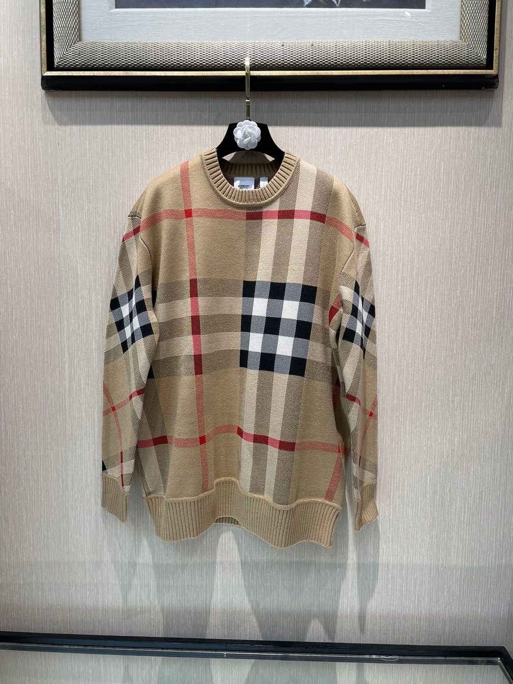 Sweaters Len Bbr Hoa Tiet Gaint Check Ss2022