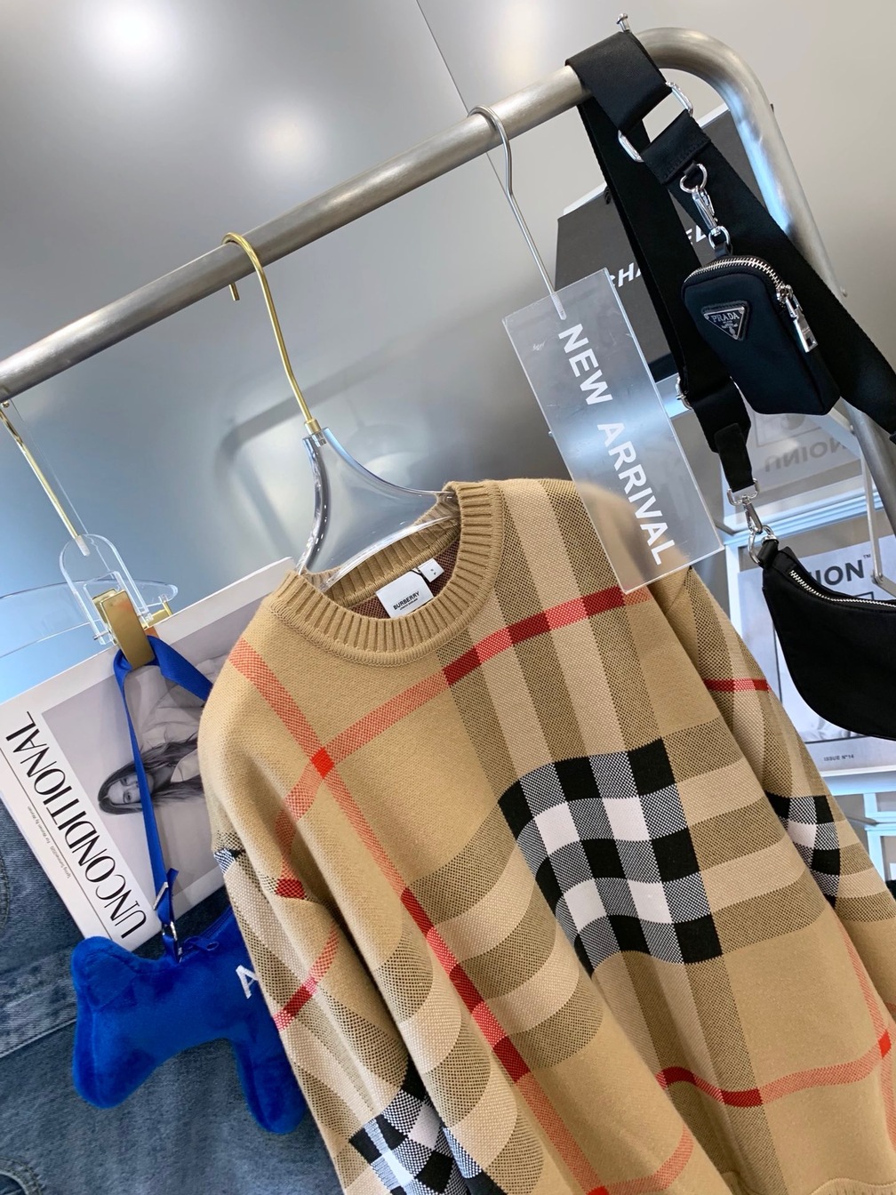 Sweaters Len Bbr Hoa Tiet Gaint Check Ss2022