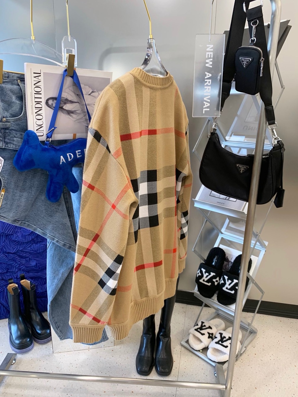 Sweaters Len Bbr Hoa Tiet Gaint Check Ss2022