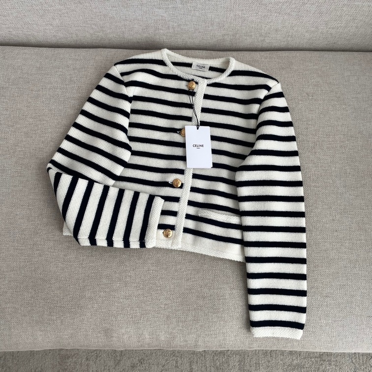 Chasseur Jacket In Striped Wool Celine Ss2022