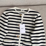 Chasseur Jacket In Striped Wool Celine Ss2022