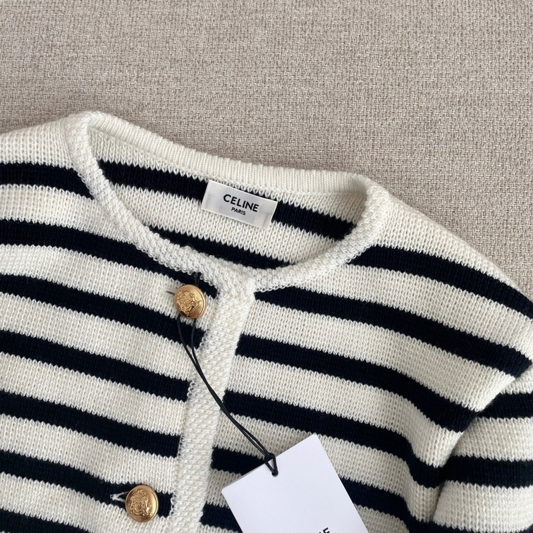 Chasseur Jacket In Striped Wool Celine Ss2022